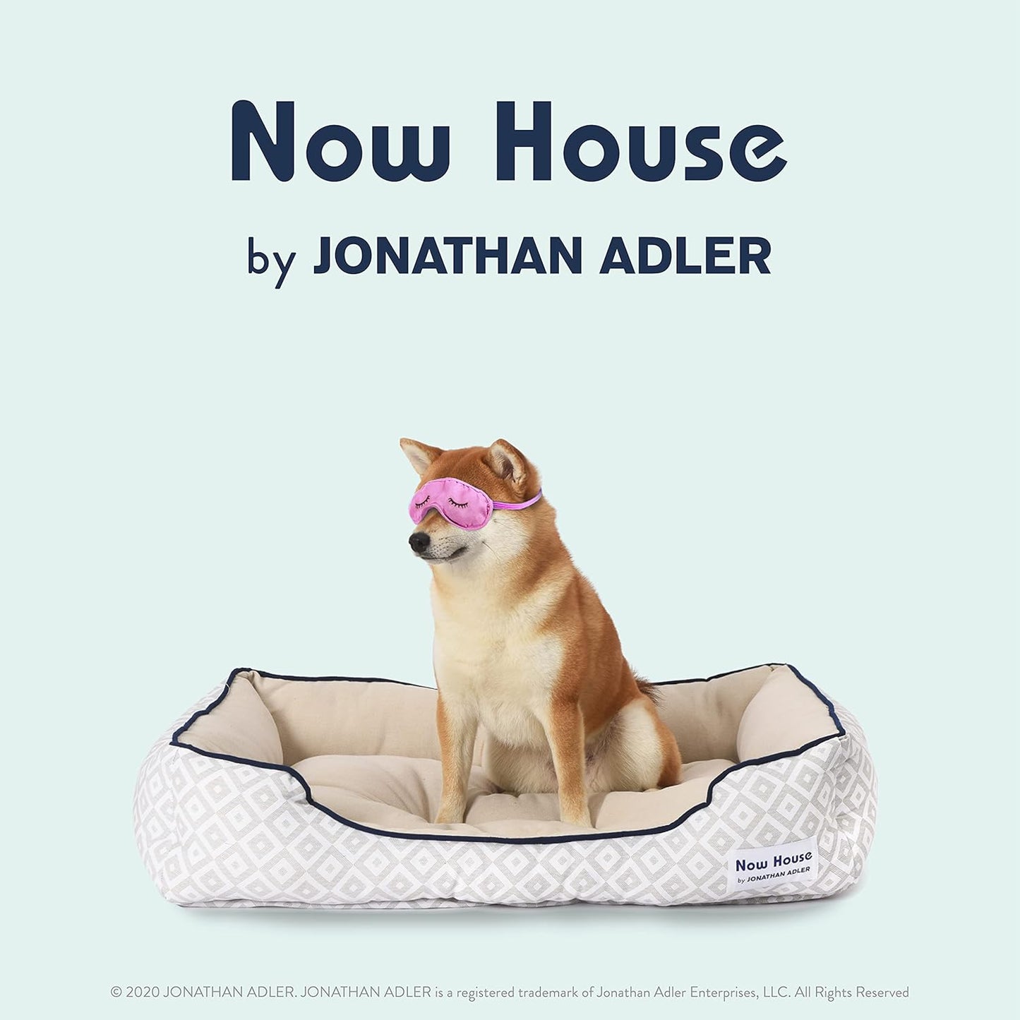 Now House for Pets by Jonathan Adler Grey Diamond Cuddler Dog Bed, Small | Small Dog Bed Washable Dog Bed for Small Dogs by